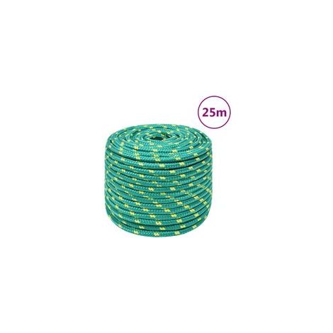 Corde de bateau, verte, 14 mm, 25 m, polypropylène - Crezuo (1/4)