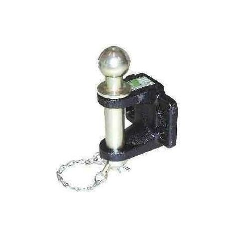 Chape mixte renforcée 4 trous – Entraxe 90x50 mm – Charge max 1500 kg boule / 3500 kg axe – Compatible anneaux 42x68 / 42x76 mm
