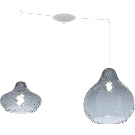 Lampadario vetro colorato top light dress 1191 bi s2 smix za e27 led lampada soffitto moderna