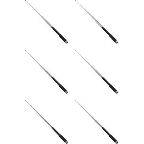 Antenne télescopique à 6 sections, connecteur mâle SMA, antenne tige pour talkie-walkie VHF 136-174 MHz, compatible avec VX6R 7R. (1/5)
