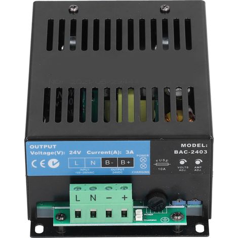 AISIKAI Diesel Generator Battery Charger (Input Voltage 100-280V, Output Voltage DC 12V/24V) BAC-2403 (1/5)