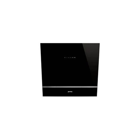 Hotte murale inclinée SMEG KV26N 60 cm verre noir aspiration périmétrale 4 vitesses intensive LED (1/5)