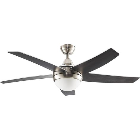 Lindby Ventilador de techo con lámpara 'Auraya' en Gris Metal