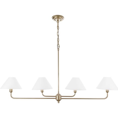 Lampe élégante dorée et blanche - large (1/5)