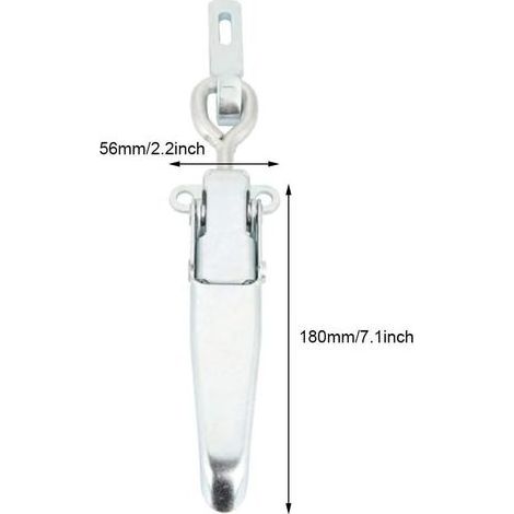 Fermeture à loquet en métal, serrure à loquet à boucle en métal avec serrure pour pince de remorque de camion pour moraillon de carrosserie (1/4)