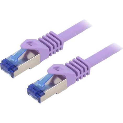 Cable reseau RJ45 male S-FTP Cat 6a violet - 0.25m