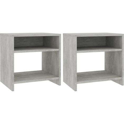 Table de chevet Gris béton 40 x 30x40 - Lot de 2 (1/5)