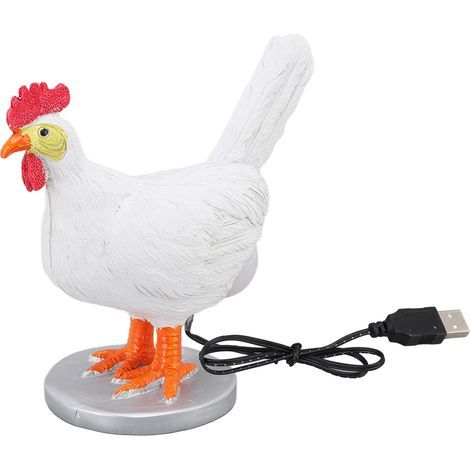 LED chicken-shaped lamp for bedroom and living room, fun egg-shaped toy, realistic resin, cute hen for children (1/5)
