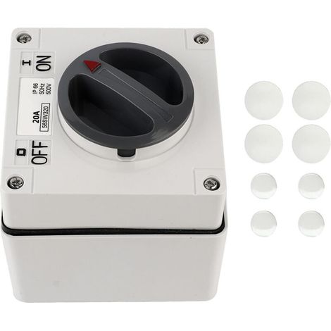 Interrupteur rotatif étanche IP65 pour extérieur 500V 3P20A avec voyants (1/5)