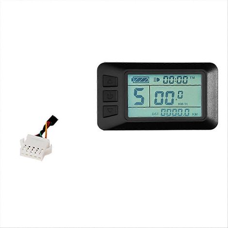 LCD-Bildschirm für E-Bikes mit USB-Anschluss, SM-Stecker, Digitalanzeige für E-Bikes, kompatibel mit Akku und Controller, Hintergrundbeleuchtung, einfache Installation (1/5)