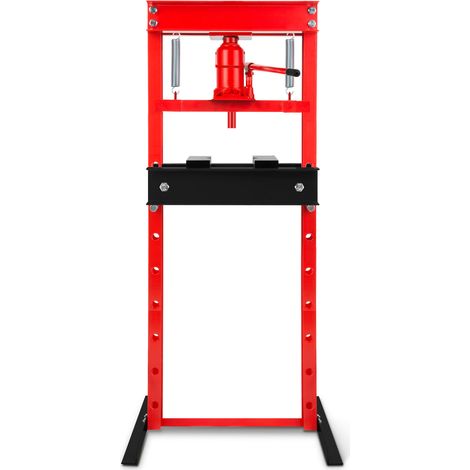 Pressa idraulica da officina 12T regolabile 8 posizioni altezza max 750mm larghezza 430mm - EBERTH (1/5)