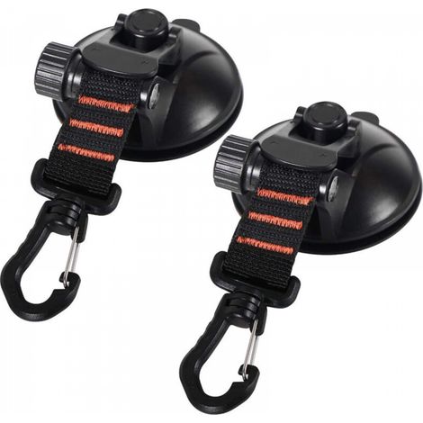 Lot de 4 ventouses d'ancrage avec fixation à ventouse pour voiture, camping, bâche, accessoire ventouse multifonction pour tentes comme auvent latéral de voiture (1/3)