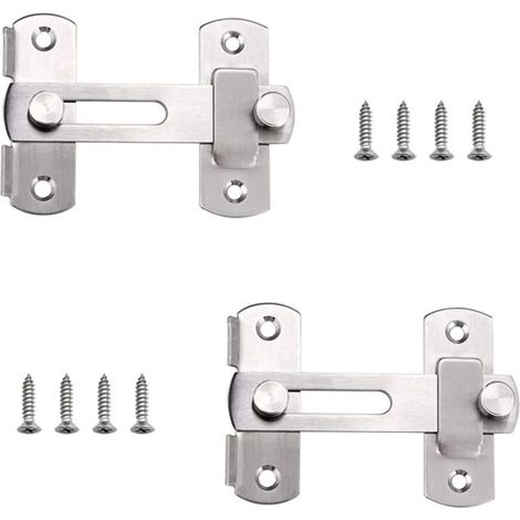 Verrouillage de porte en acier inoxydable avec boulon à vis, verrou coulissant pour fenêtre de jardin et portail