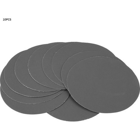 6-inch (15.2 cm) round sandpaper – 10 pieces, 180/400/1500/5000/10000 grit, plant fibers, wet/dry use (1/5)