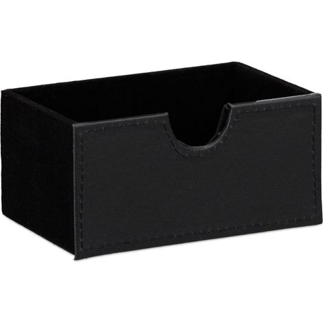 Organizer da scrivania elegante 10,5 x 26 x 11,5 cm con 7 scomparti funzionali in PU nero 130008766