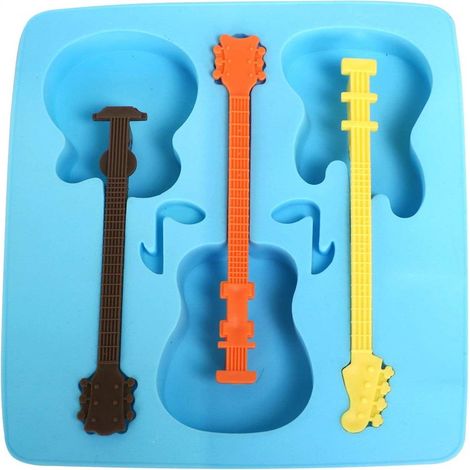 Moule à Glace Silicone en Forme de Guitare - Bac à Glaçons Créatif DIY (1/5)