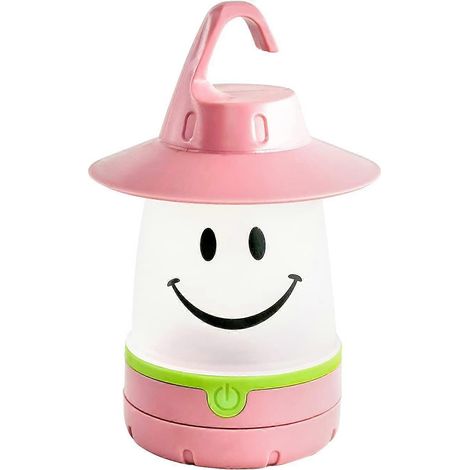 Jolie lanterne LED, lanterne de camping portable pour tente - Rose (1/5)
