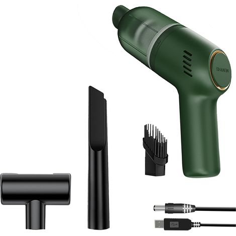 Aspirateur de voiture extracteur appareil portable, nettoyeur bureau et voiture, vert (1/4)