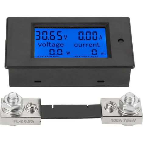 PEACEFAIR PZEM-051 DC 6.5-100V Digital Electric Power Energy Voltage Current Meter (100A Shunt)