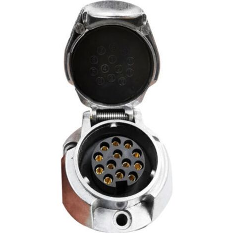 13 Pin Trailer Socket 12V Aluminum Alloy Trailer Socket Female Trailer Connector (1/5)