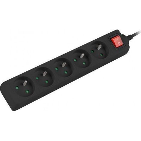 Protection Contre Les Surtensions - 5 Prises - 2500 W - Câble 1 5 M - Pour Usage Intérieur (1/3)