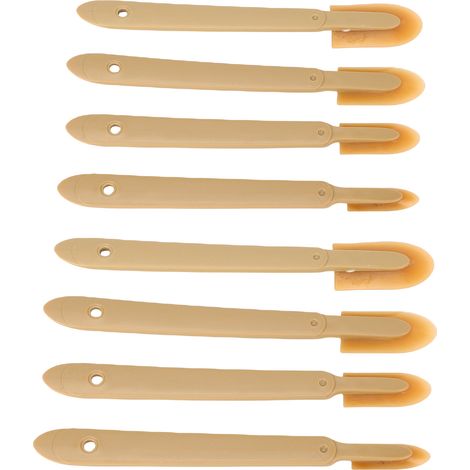 Lot de 8 spatules à joint réutilisables en PU, 4 tailles, pour la finition des joints de calfeutrage, idéales pour la cuisine, le garde-manger et la salle de bain (jaune). (1/5)