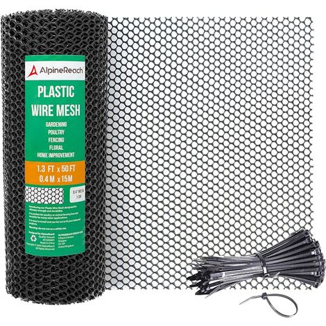 Plastic Wire Mesh Roll with Cable Ties Chicken Wire Fence (1/5)
