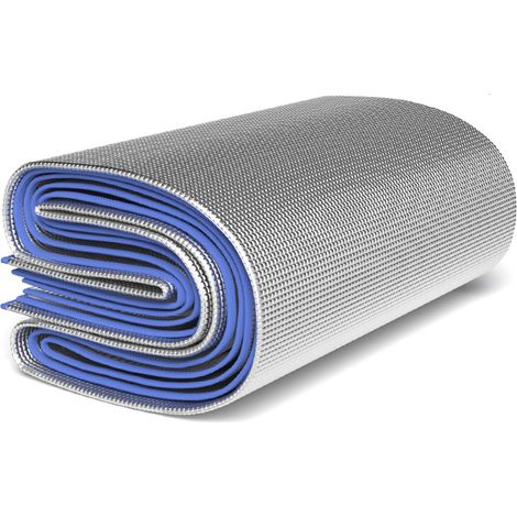 Tapis de Camping 4 mm D'épaisseur Tapis de Sol Isolant en Aluminium Enroulable Tapis de Sommeil en Mousse,Tapis de Couchage léger pour Extérieur Camping Randonnée Pique-Nique - 2.5m x 2m (1/5)