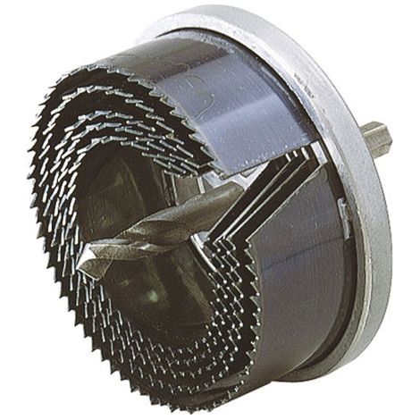 wolfcraft - Sega a tazza multi-lama - Diametro 60, 68, 74, 80, 95 mm - Profondità di taglio 40 mm. Punta di centraggio - cod. 2155000