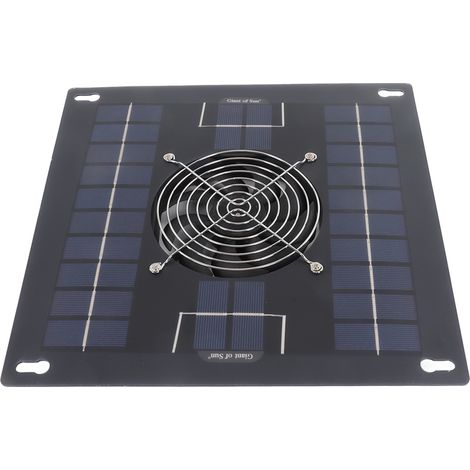 Ventilateur solaire pour poulailler, panneau solaire monocristallin, extracteur d'air alimenté par énergie solaire pour serre, cabanon (sans batterie) (1/5)