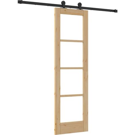 Maison Exclusive - Schiebetür ORKDAL Natürlich und Schwarz 61 x 1