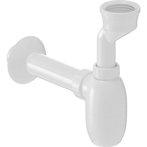 Siphon d'urinoir avec manchon en caoutchouc, DN40, blanc (1/2)