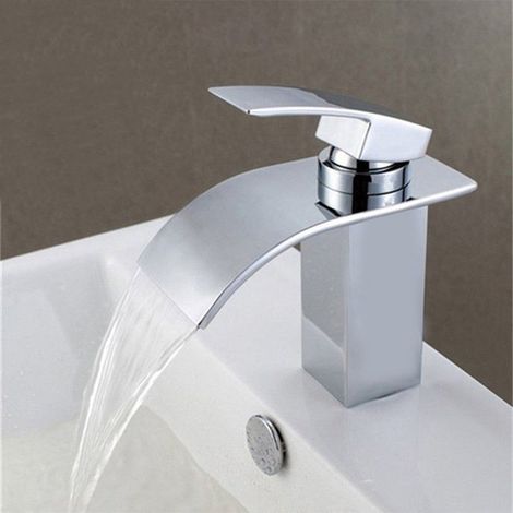 Miscelatore monoblocco a cascata da 3/8" in acciaio inox per lavabo, ideale per vasca da bagno, doccia o bagno.