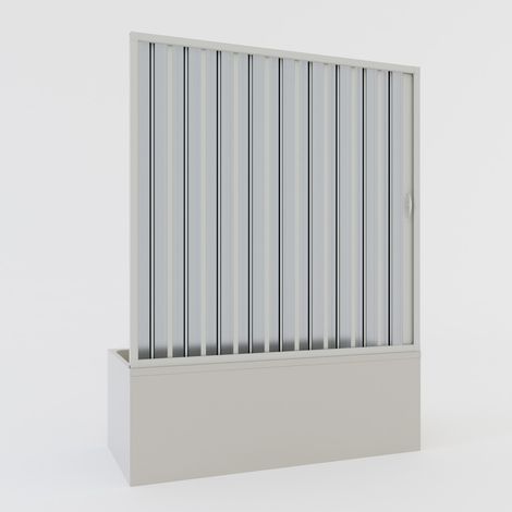 Porta doccia sopravasca nicchia in pvc a soffietto h 150 mod. Ibisco con apertura laterale 150 cm (1/4)