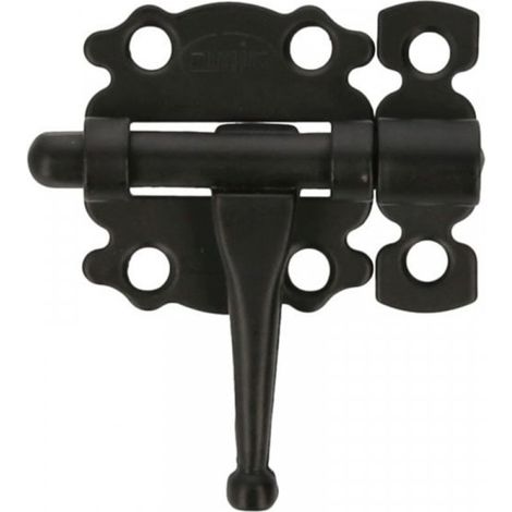 Chiavistello per porta AMIG 484-40 mm in metallo forgiato nero