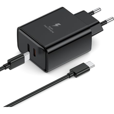 Caricabatterie USB C super veloce da 55 W per Samsung Galaxy S26/S25/S24+/S24 Ultra/S23+/S23 Ultra/S22/S21/Note20/A54/A53/Z Fold5/Fold4, adattatore di alimentazione con spina USB C (confezione da 1 -  (1/5)