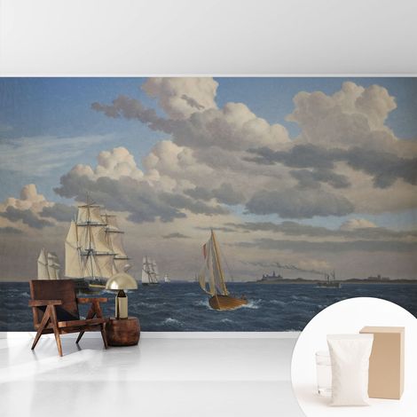 Fototapete - Tapete Vliestapete mit Kleber - Wandtapete Moderne Wandbild Schlafzimmer Wohnzimmer Meeresabenteuer 416x254 cm (1/5)
