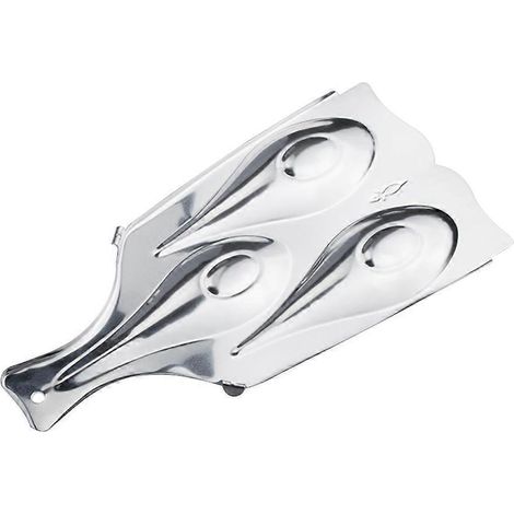 Repose-cuillères à 3 cavités en acier inoxydable, support triple pour cuillères, repose-ustensiles de cuisine-25.30X12.50X1.00CM (1/3)