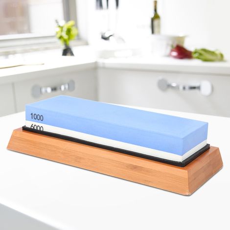 Doppelseitiger Schleifstein für den Haushalt, weißer Schleifstein aus geschmolzenem Aluminiumoxid, Körnung 1000-1600 (1/5)
