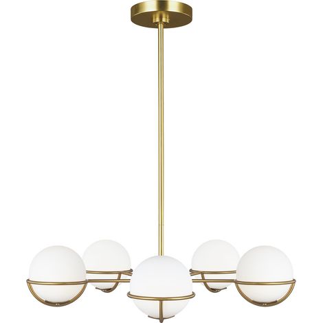 Elstead Apollo 5 Light Globe Anhänger, brüniertes Messing, G9 (1/3)
