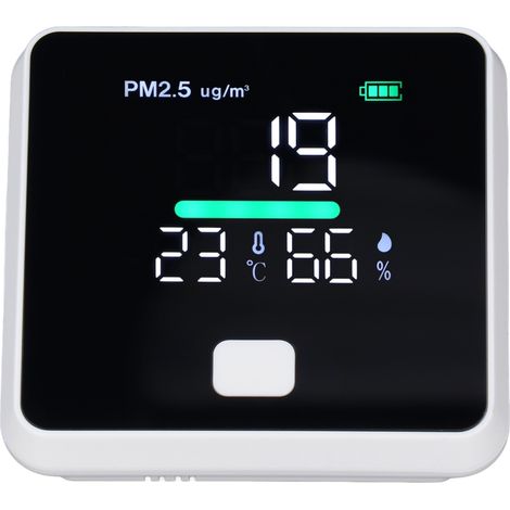 Détecteur de qualité de l'air PM2.5 avec thermomètre et hygromètre intérieur, portable haute précision pour maison et voyage (1/5)