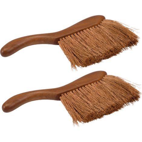 Lot de 2 balayettes en bois de teck et fibre de coco - ANGELICA 02 (1/5)