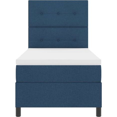 Matelas à ressorts avec lumière LED bleue, 80 x 200 cm, recouvert de tissu. (1/5)