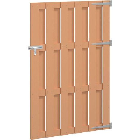 Portail de jardin 100 x 150 cm en WPC et aluminium marron