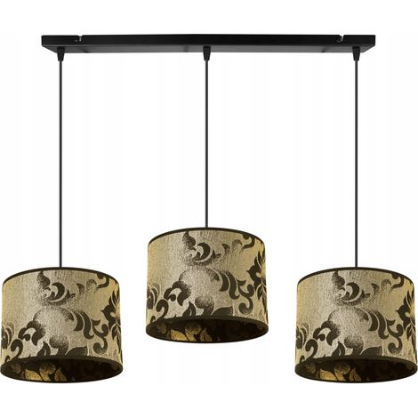 LAMPADA A SOSPENSIONE, LAMPADARIO DA SOFFITTO, PARALUME, MOTIVO ORO (1/5)