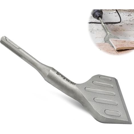 Foret à burin, 7,6 cm, angle de manivelle de 20°, grattoir de sol en alliage 40CrMo, retrait de carrelage pour marteau perforateur rotatif SDS Plus (1/5)