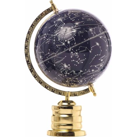 ARPIMEX Mappamondo D 20 Cm H 34 Cm Gold Blue Marine