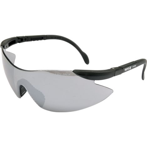 Schutzbrille grau mit verspiegelten Gläsern, verstellbar, Typ 91380
