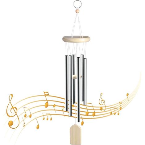 Carillon a Vent Exterieur, Carillons éoliens, Carillons Décoratifs d'extérieur Aluminium Bois Wind Chime pour Jardin Cour Maison (1/5)