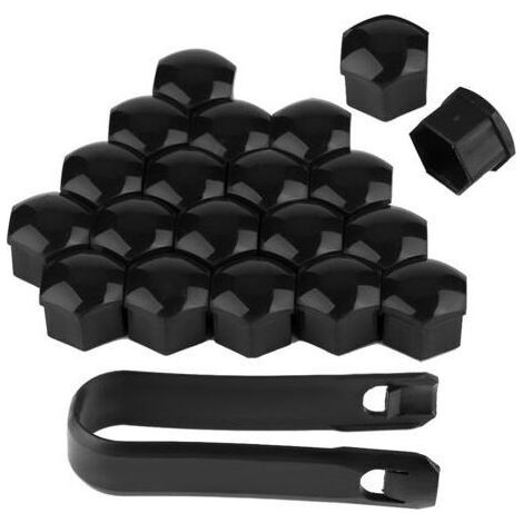 Capuchon De Protection Antivol - Pour Écrous De Roue 17 mm - Nylon PA66 - Noir - Lot De 20 (1/5)
